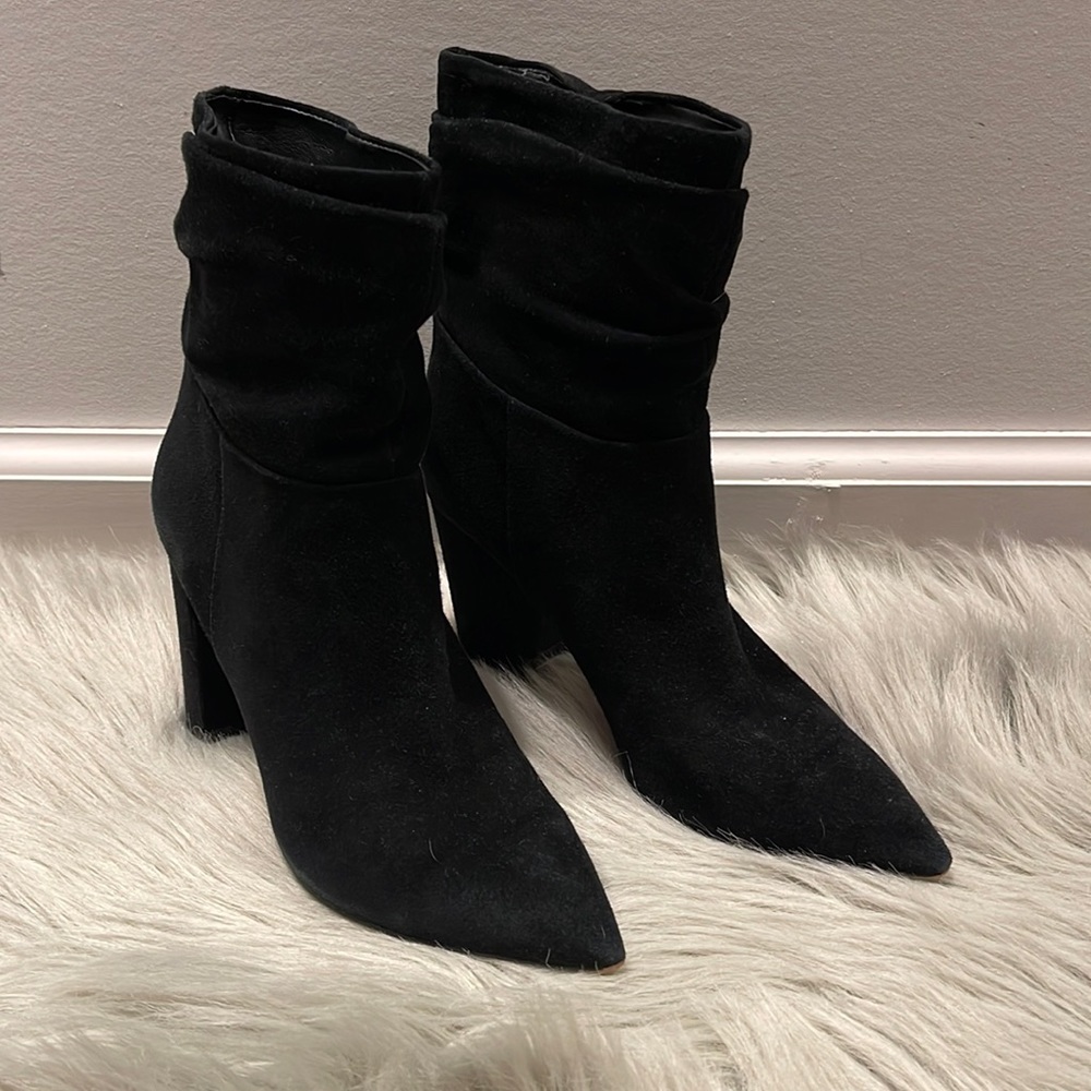 Block heel booties